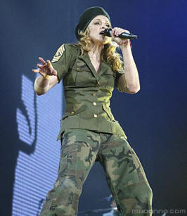 Madonna in military gear