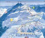 Pistes, slopes and lift network of Les Deux Alpes