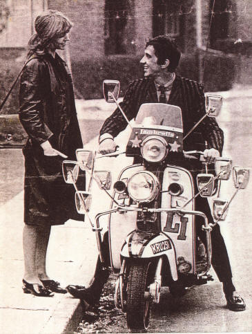 Lesley Ash, Phil Cooper and the Lambretta LI