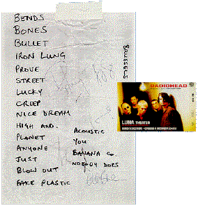 Radiohead, Brussels, Dec 5, 1995