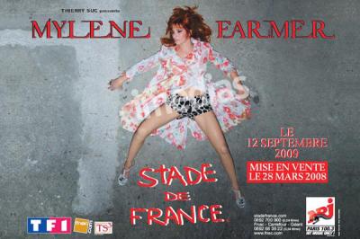 The controversial poster for Mylene Farmer and her 2009 Paris shows