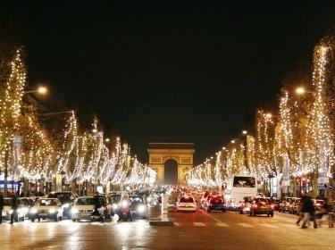 Champs-Elysées in Paris, lit up for Christmas