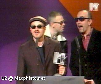Dropping the bombshell: Bono at the 1995 MTV Europe Music Awards