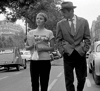 Jean Seberg and Jean-Paul Belmondo in Godard's 'A Bout De Souffle' 